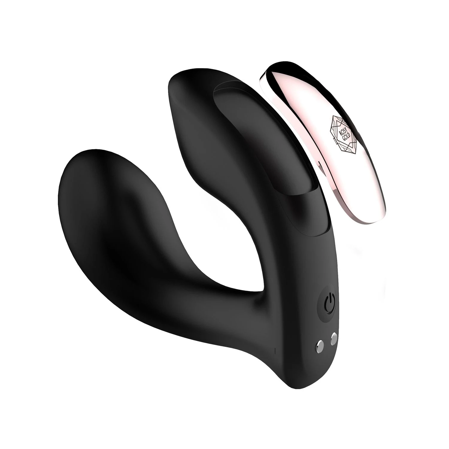 Rosy Gold vibrator zwart van ABS en siliconen