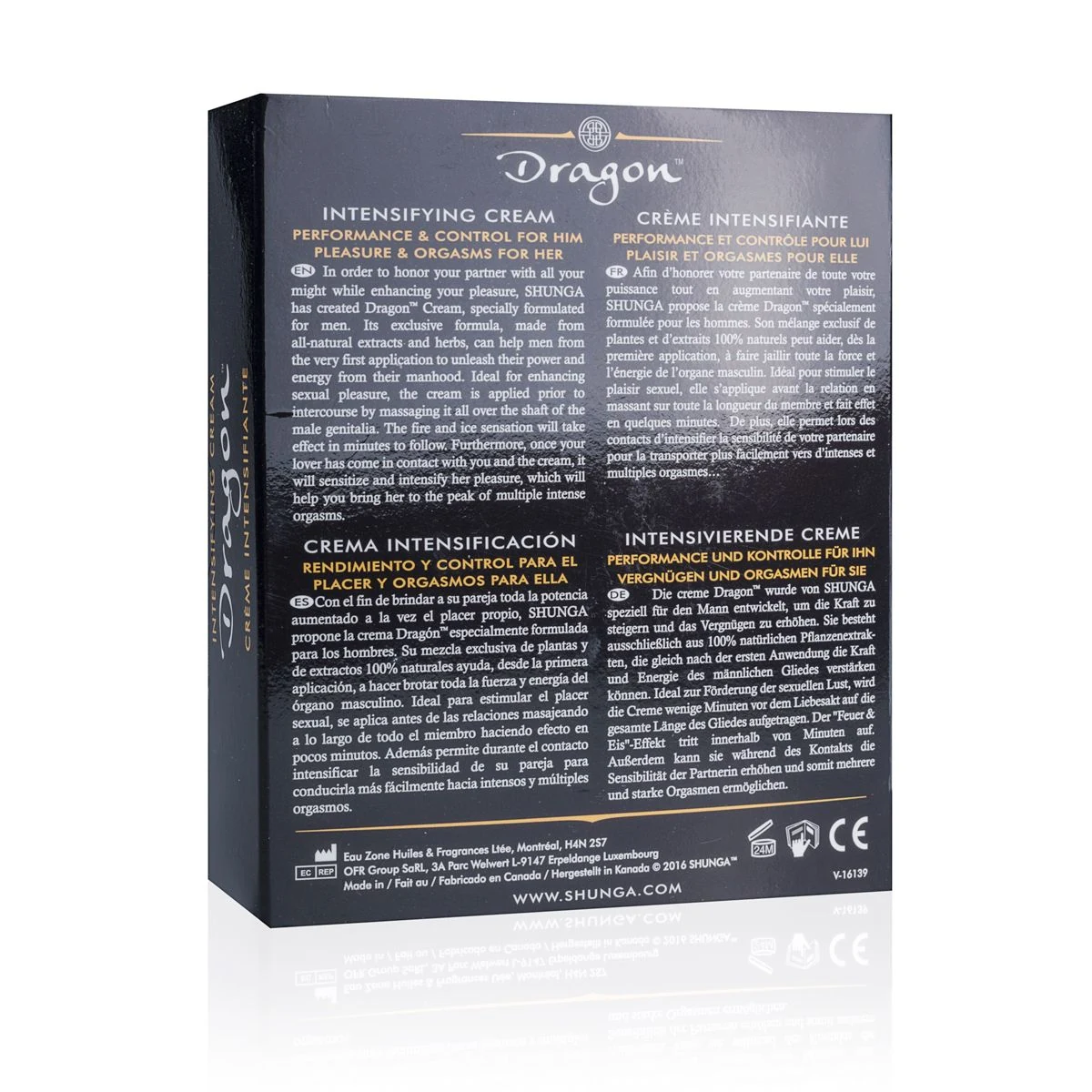Transparante Shunga Dragon Potentie Crème voor de schacht van de penis
