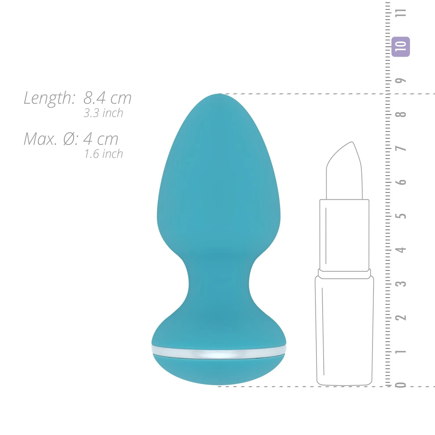 Teazers Blanca anaalplug met 83 mm lengte en 40 mm diameter