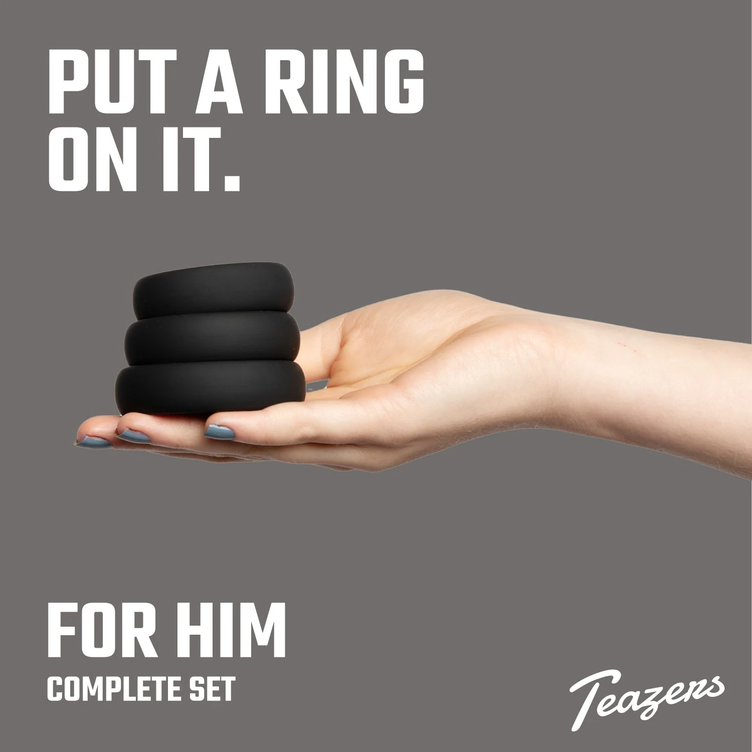Teazers Cock- en Balring Set TEA003 met 3 stuks