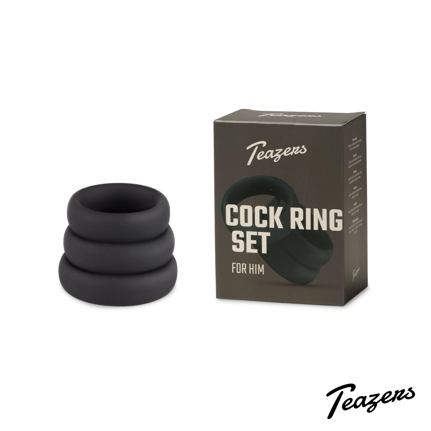 Teazers Cock- en Balring Set - 3 Stuks van siliconen