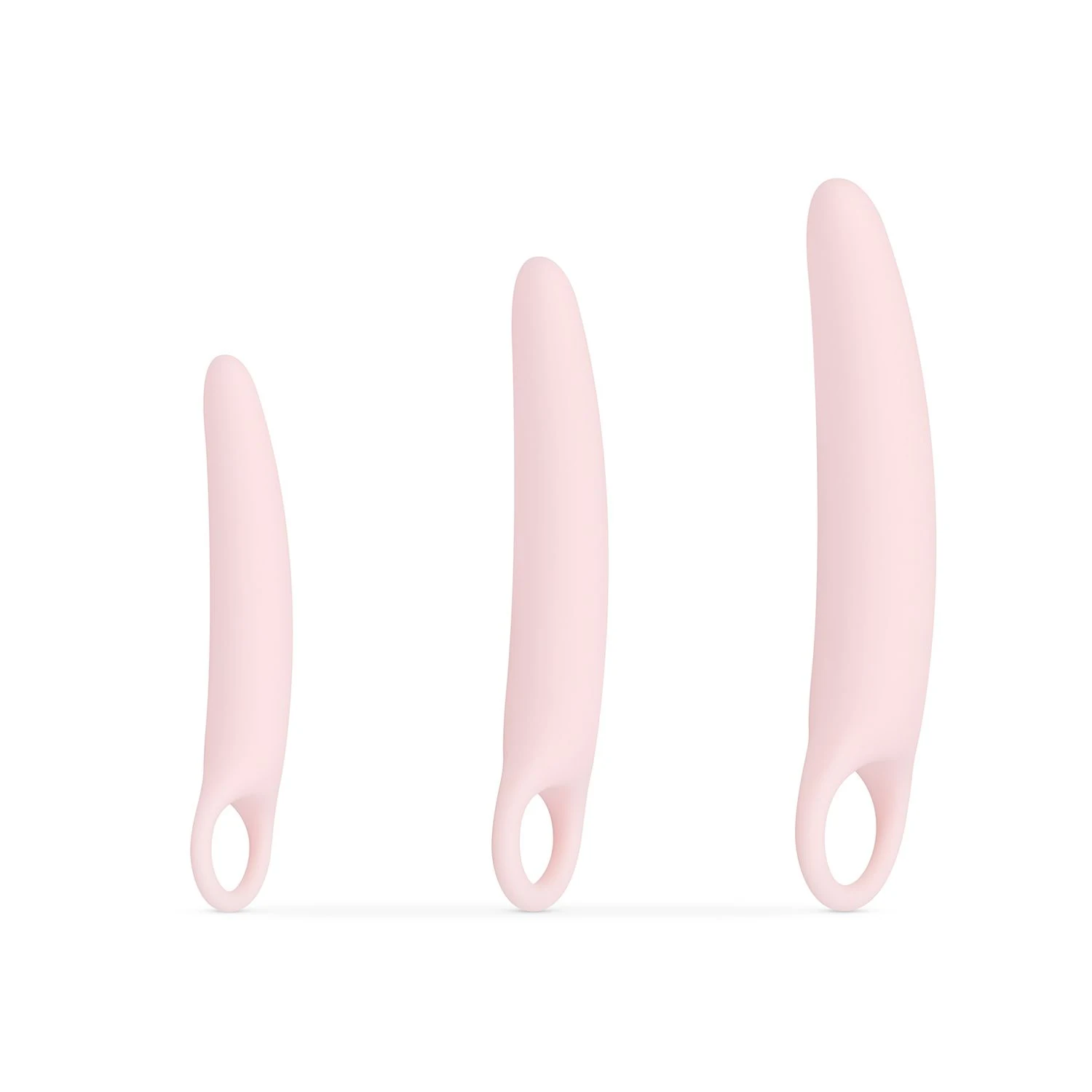 Roze siliconen dilatorset van Teazers met vingerlussen