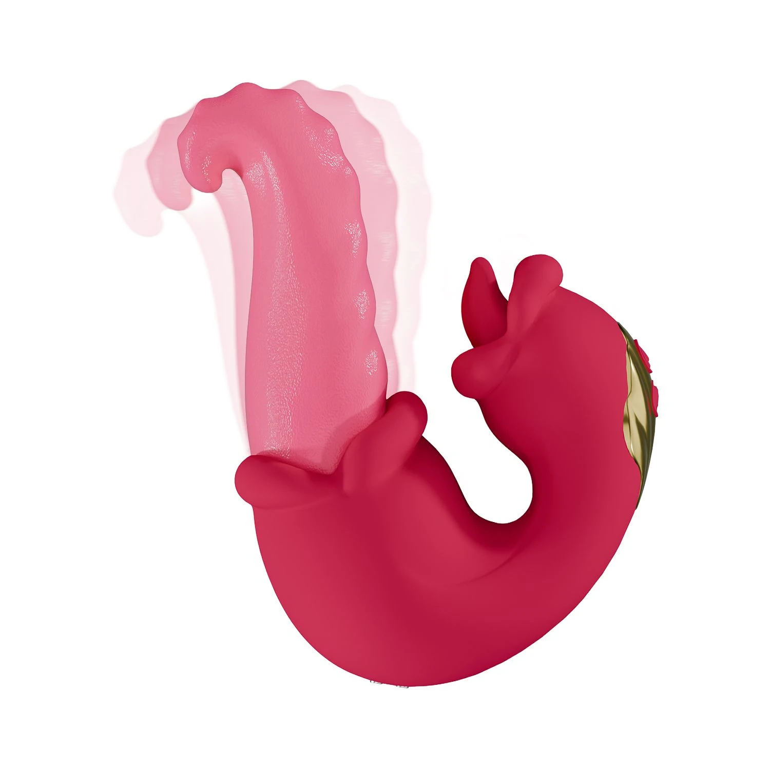 Roze Teazers Double Tongue Vibrator met 7 standen en variabele vibraties