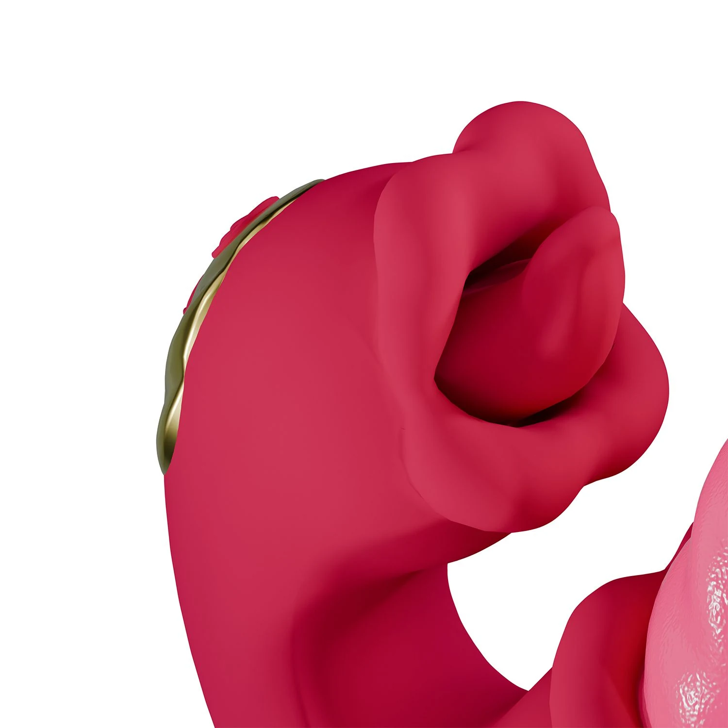 Waterproof Teazers Double Tongue Vibrator roze geschikt voor gebruik onder de douche