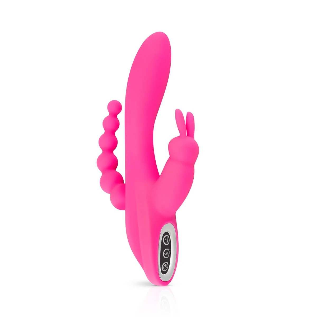Teazers dubbele rabbit vibrator roze, USB-oplaadbaar en waterproof