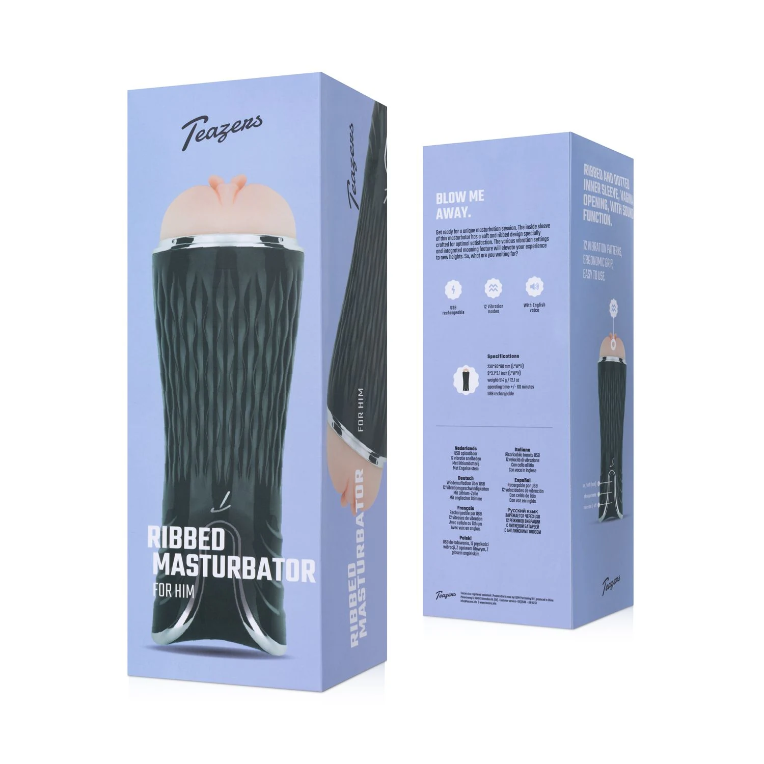 Teazers Elektrische Masturbator Met Stem, SKU TEA055