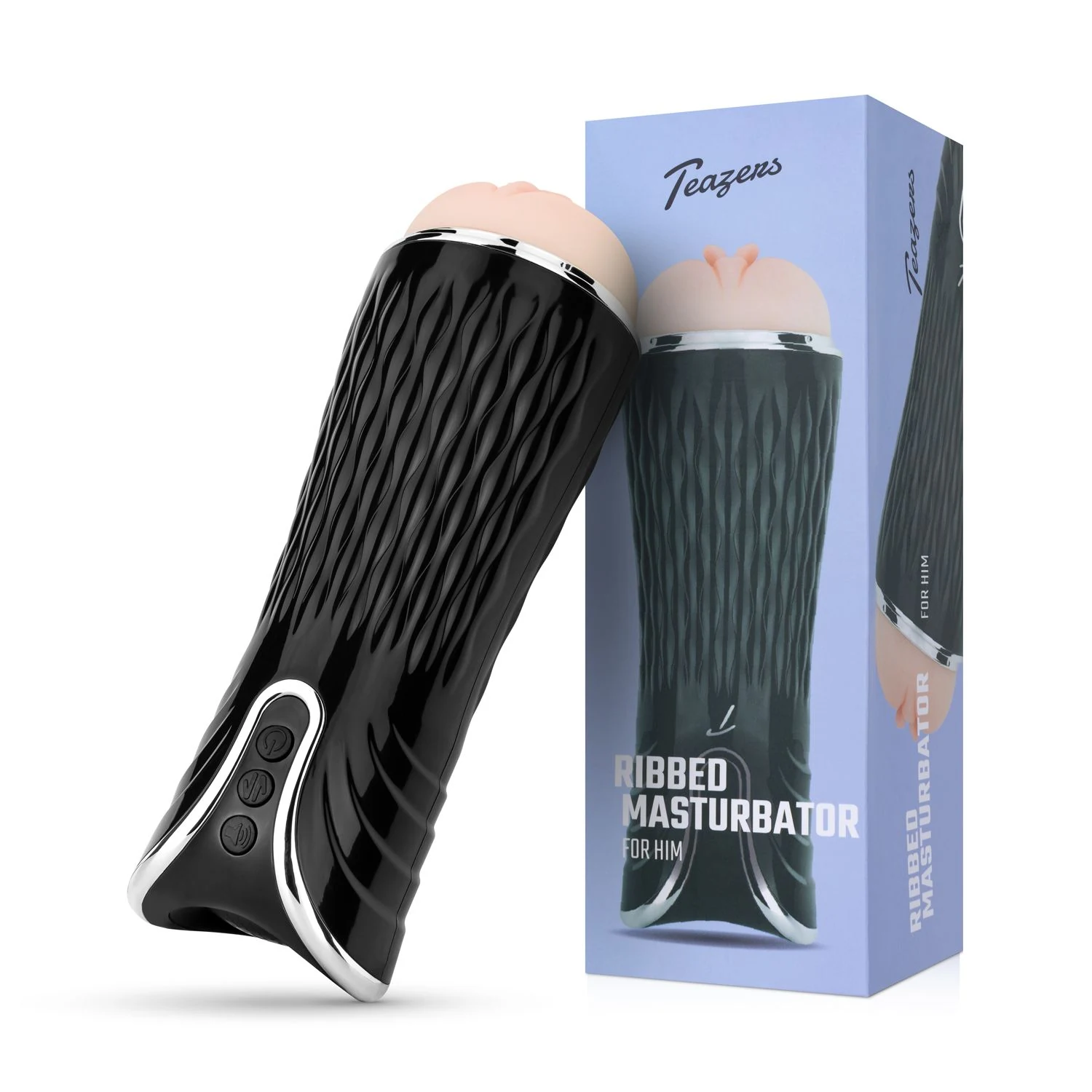Teazers elektrische masturbator met 12 vibratiesnelheden en Engelse stem
