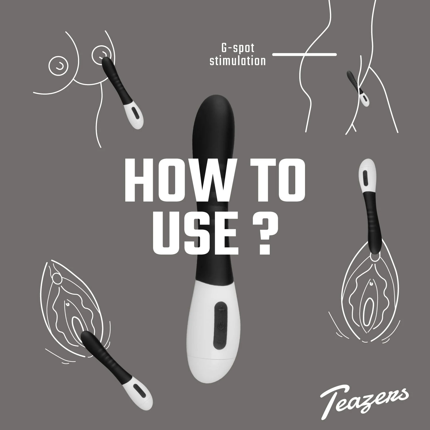 Teazers G-spot Vibrator zwart met 30 vibratiestanden