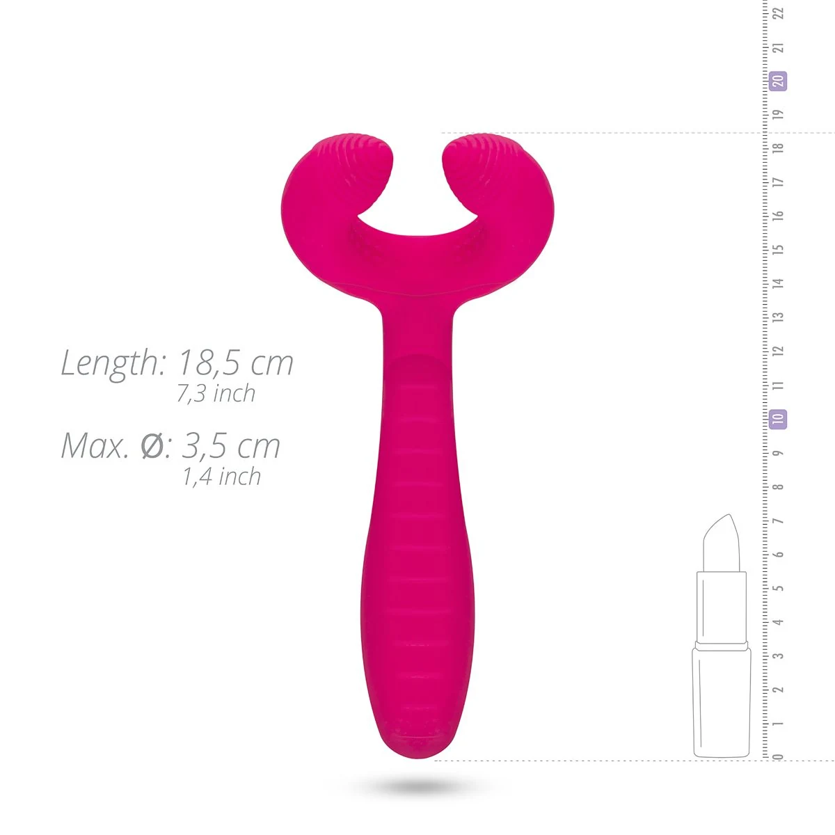 Teazers Pair Vibrator roze met pushbutton bediening
