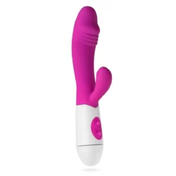 Teazers realistische rabbit vibrator roze van siliconen