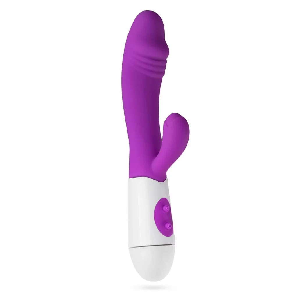 Teazers Tarzanbocht Vibrator paars van siliconen met semi-realistisch design