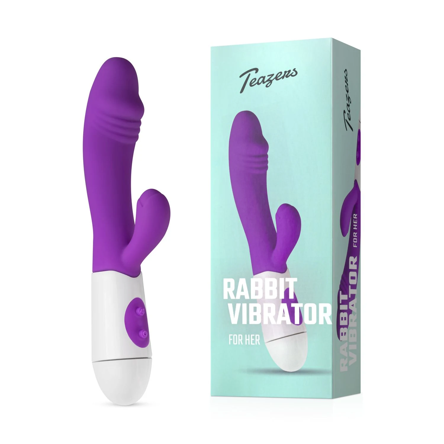 Paarse Teazers Tarzanbocht Vibrator voor vagina, clitoris en G-spot