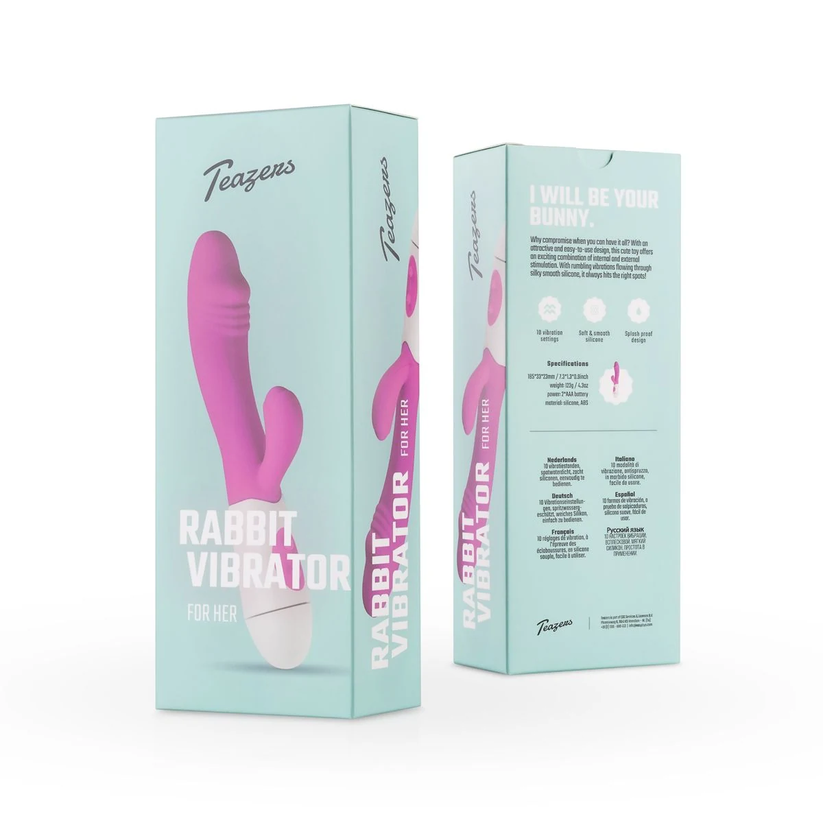 Teazers Tarzanbocht Vibrator paars, flexibel en spatwaterdicht
