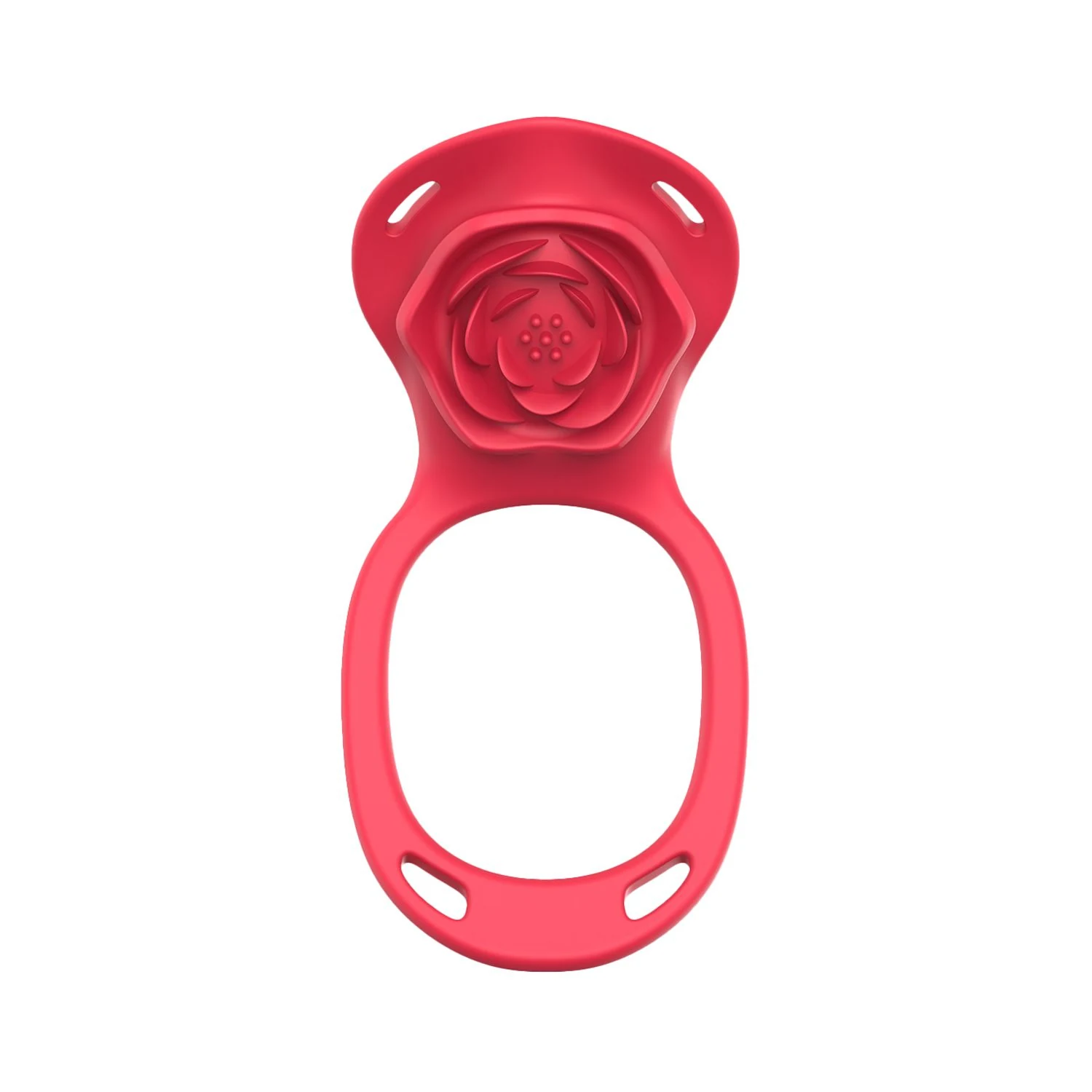 Oplaadbaar Teazers clitoris stimulator harnas rood met USB-oplaadkabel