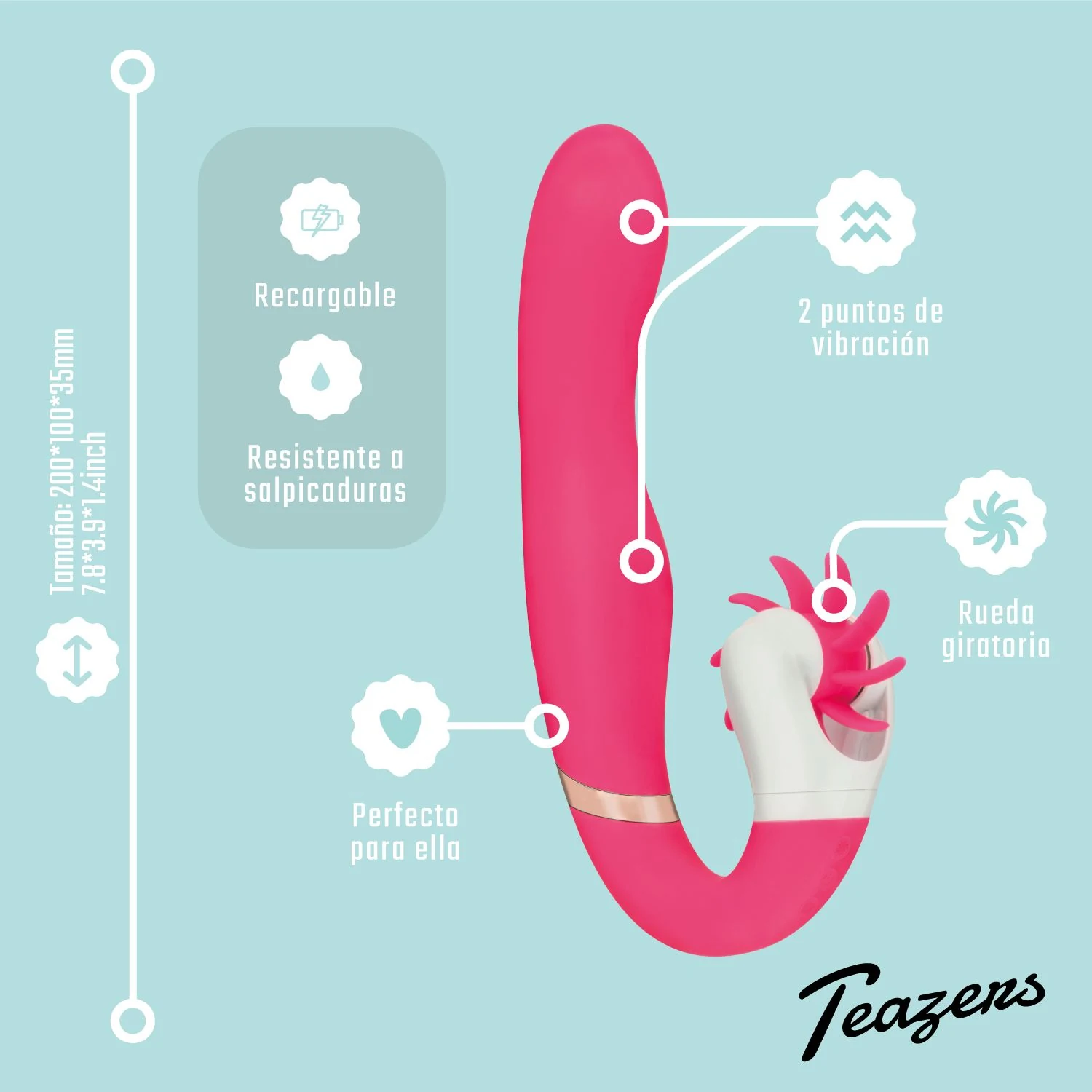 Teazers Wheelie Vibe Vibrator met 3 snelheden en 9 patronen