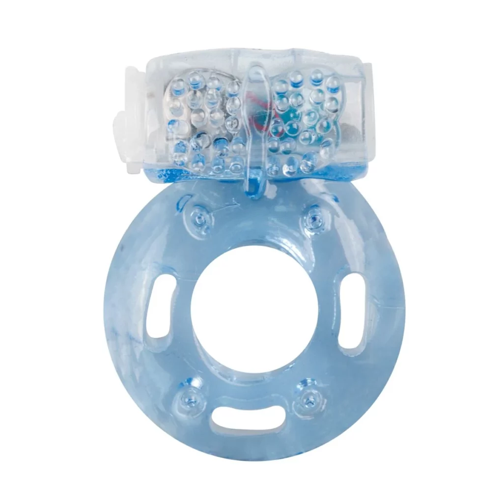 Vibrerende cockring met genopte clitorisstimulator van Easytoys Online Only