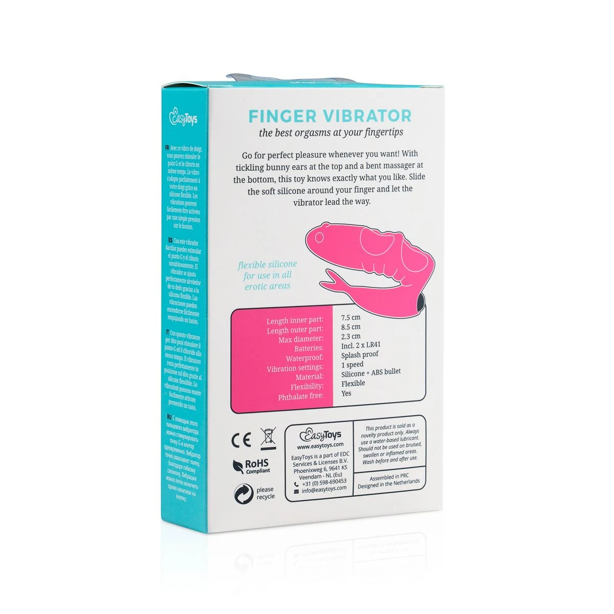 Easytoys Mini Vibe Collection vinger vibrator roze, 23 mm diameter