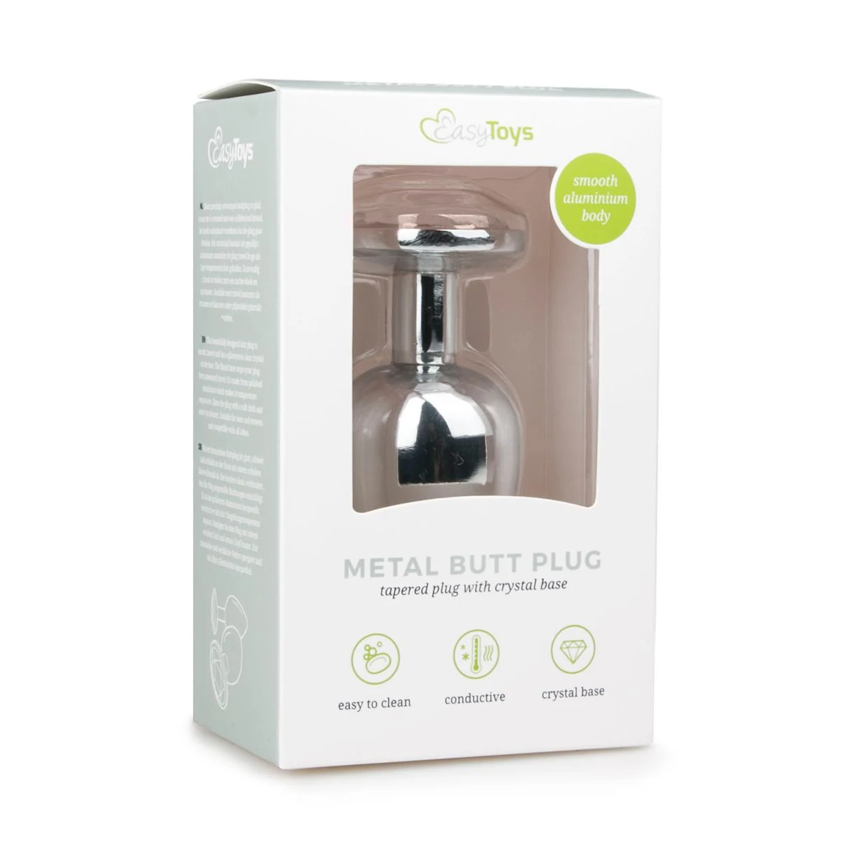 Metalen buttplug van Easytoys Anal Collection met smalle hals