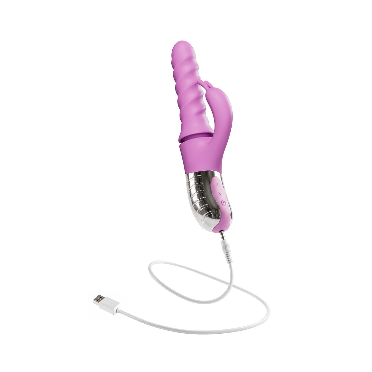 Roze thrusting vibrator met geluidsniveau tot 60 dB