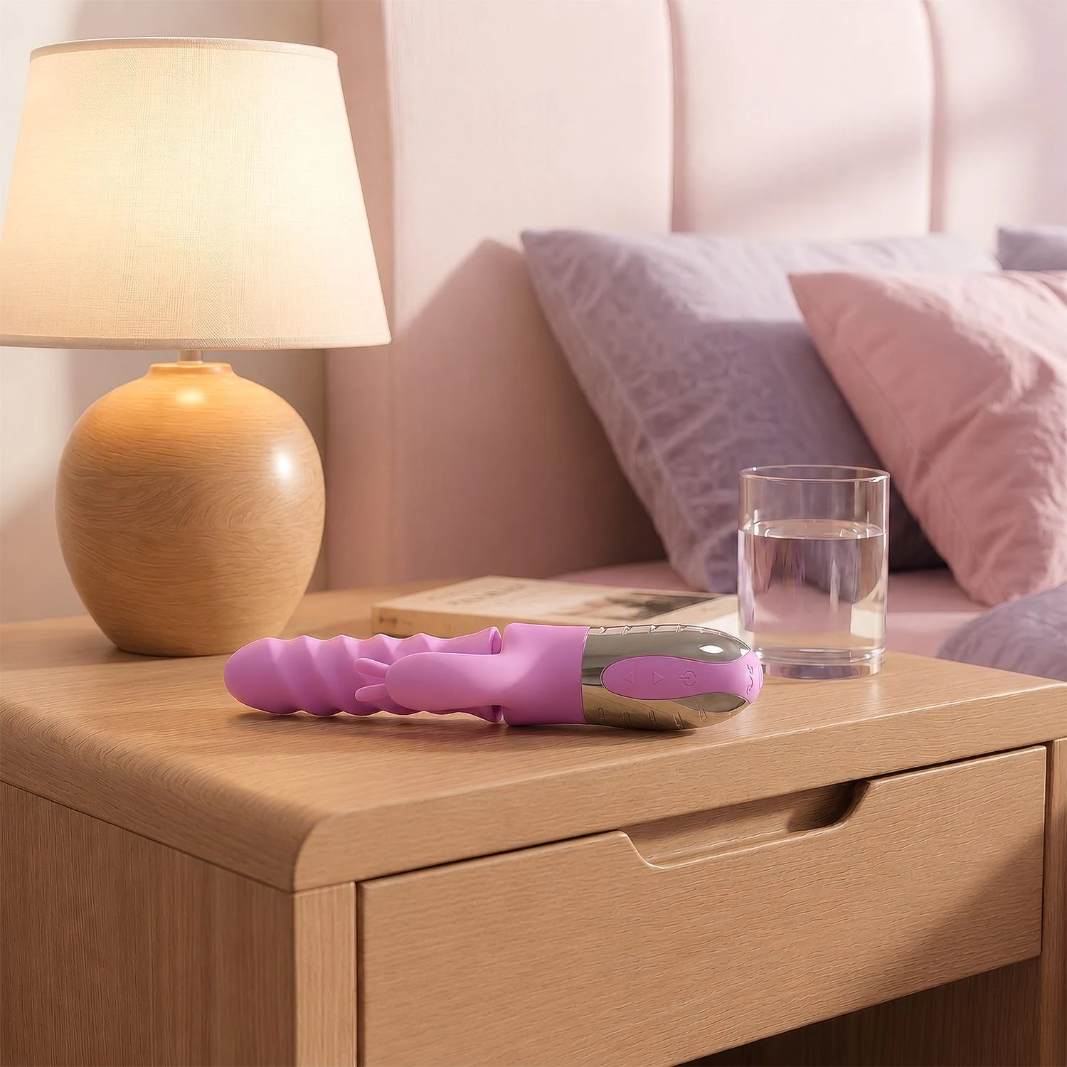 Roze rabbit vibrator met variabele vibratiestanden