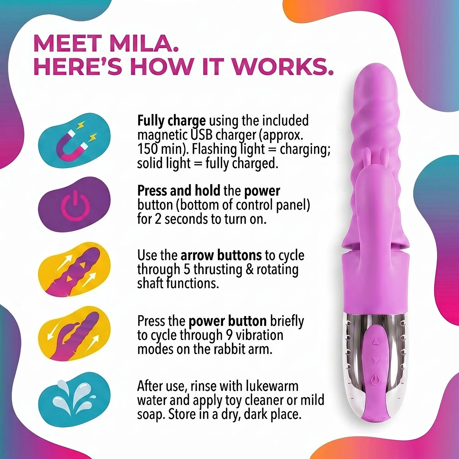 Roze vibrator voor vagina en clitoris stimulatie